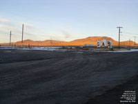 Closed truck stop in the Nevada desert