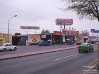 Garages on Avenida Madero in Monterrey, Mexico